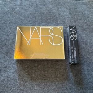 NARS all that glitters palette and orgasm lipstick